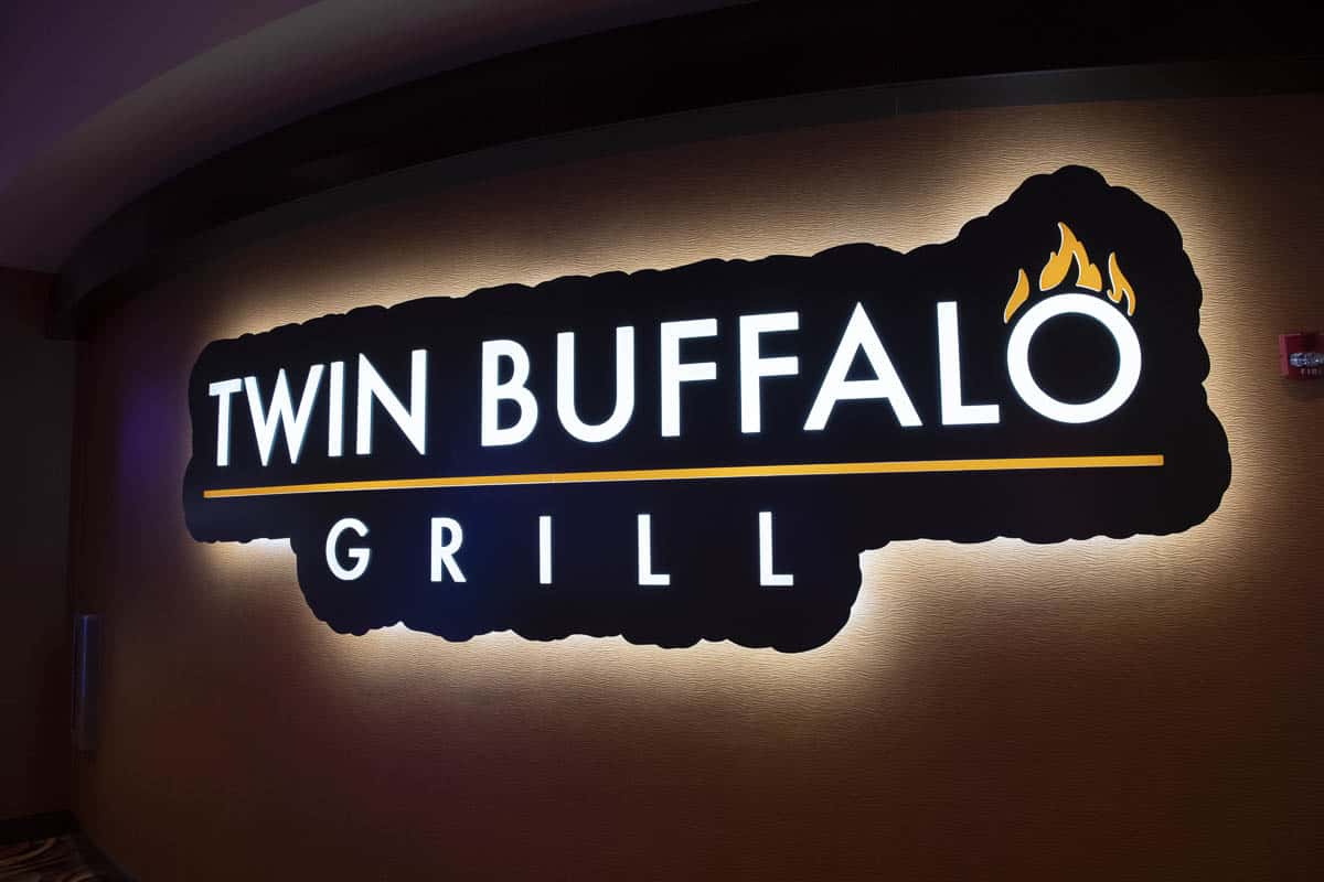 Twin Buffalo Grill Sign