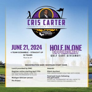 Cris Carter Charity Golf Tournament 2024 Dakota Winds Golf Course - Must be 21+